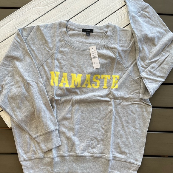 J crew oversized namaste gray sweatshirt womens - Picture 2 of 11